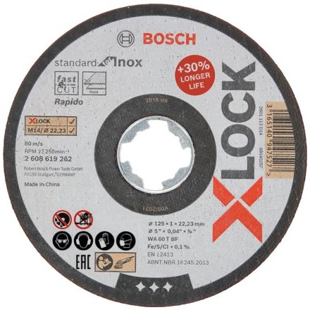 Bosch 2 608 619 262 sarokcsiszoló tartozék Vágótárcsa