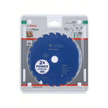 Bosch Accessories 2608644507 Körfűrészlap 165 x 20 mm Fogak száma (collonként): 24 1 db