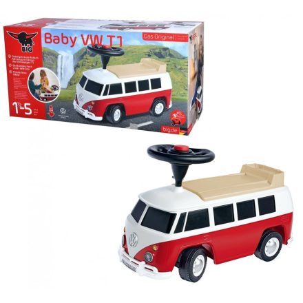 Bébitaxi minibusz hanggal Baby Volkswagen T1 BIG valósághű dizájnban és tárolóhellyel 24 hó-tól